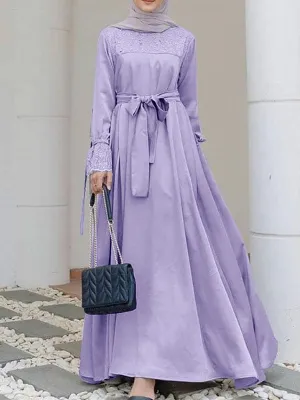 Abaya Hijab Long Sleeve Casual Muslim Dress Maxi Dresses