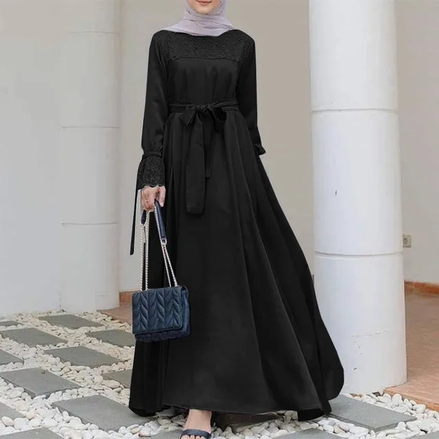 Abaya Hijab Long Sleeve Casual Muslim Dress Maxi Dresses