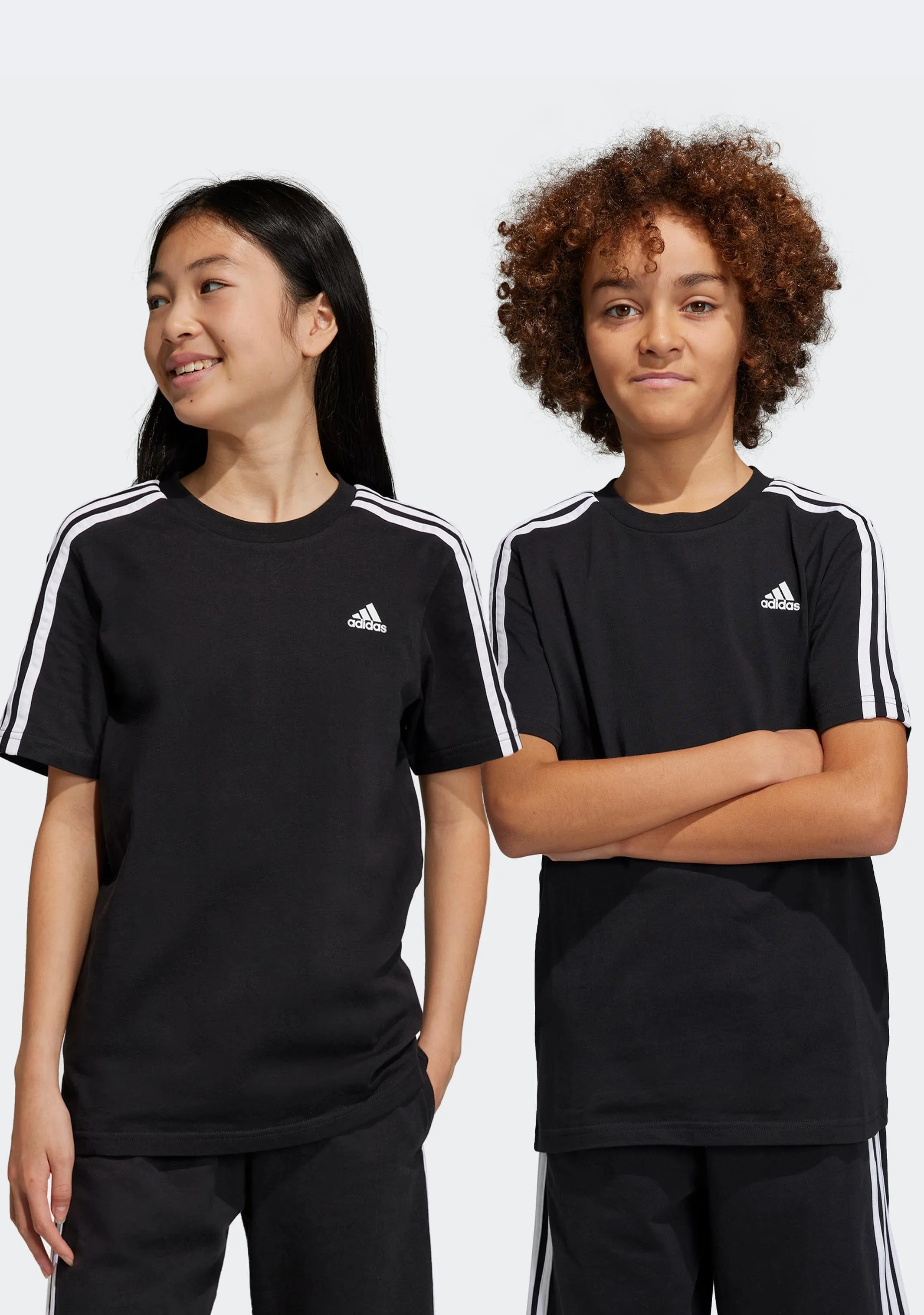 Adidas Kids’ Essentials 3-Stripes Cotton Tee