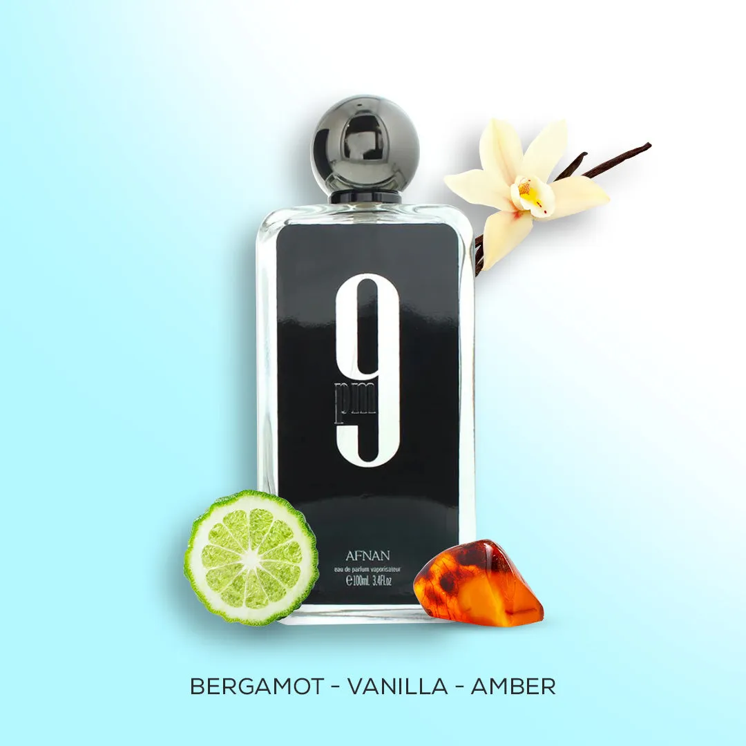 Afnan 9 PM For Men By Afnan Eau de Parfum 3.4 oz