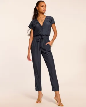 Aletha Belted V-Neck Jumpsuit