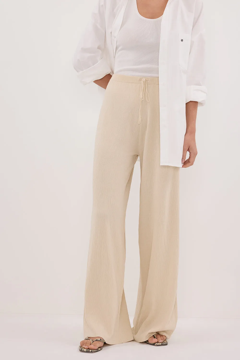 ALIAS NATURAL TEXTURED KNIT PANT
