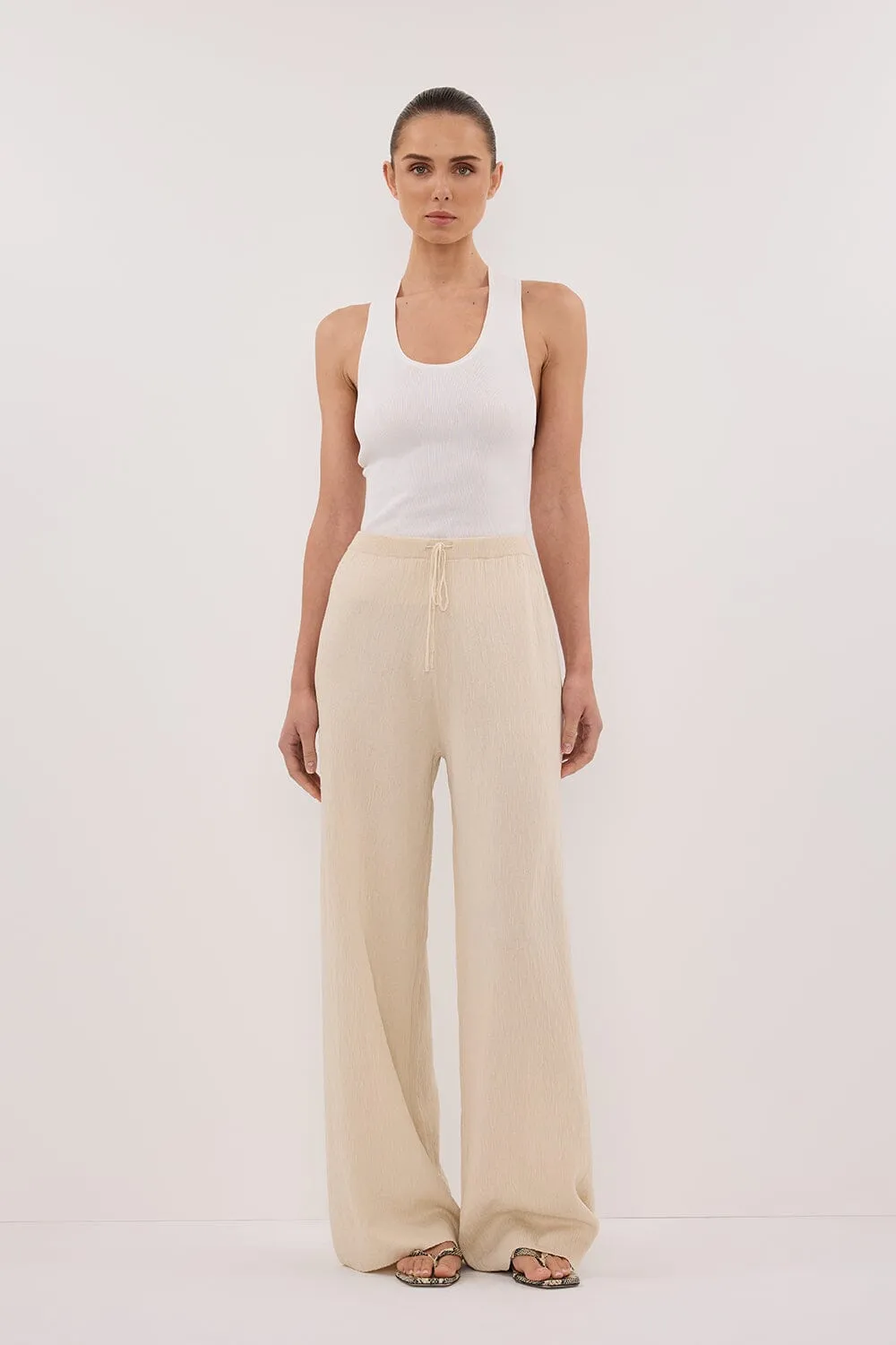 ALIAS NATURAL TEXTURED KNIT PANT
