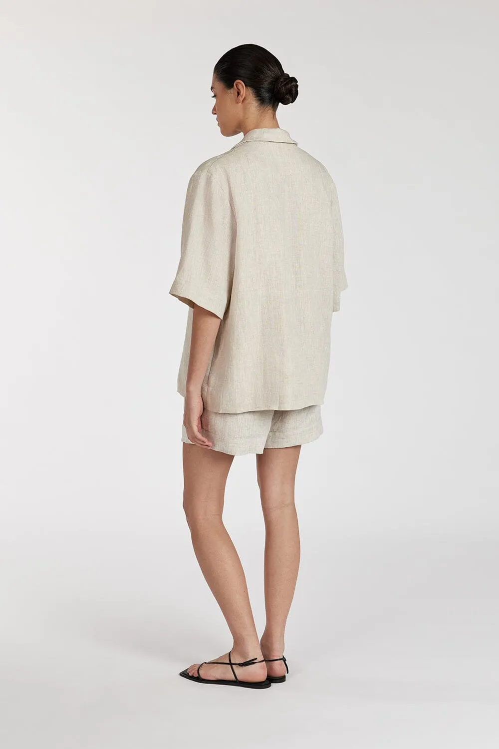 ALONDRA NATURAL LINEN SHORT