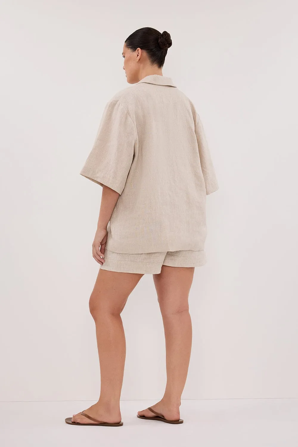 ALONDRA NATURAL LINEN SHORT