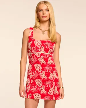 Amalia Sleeveless Embroidered Mini Dress