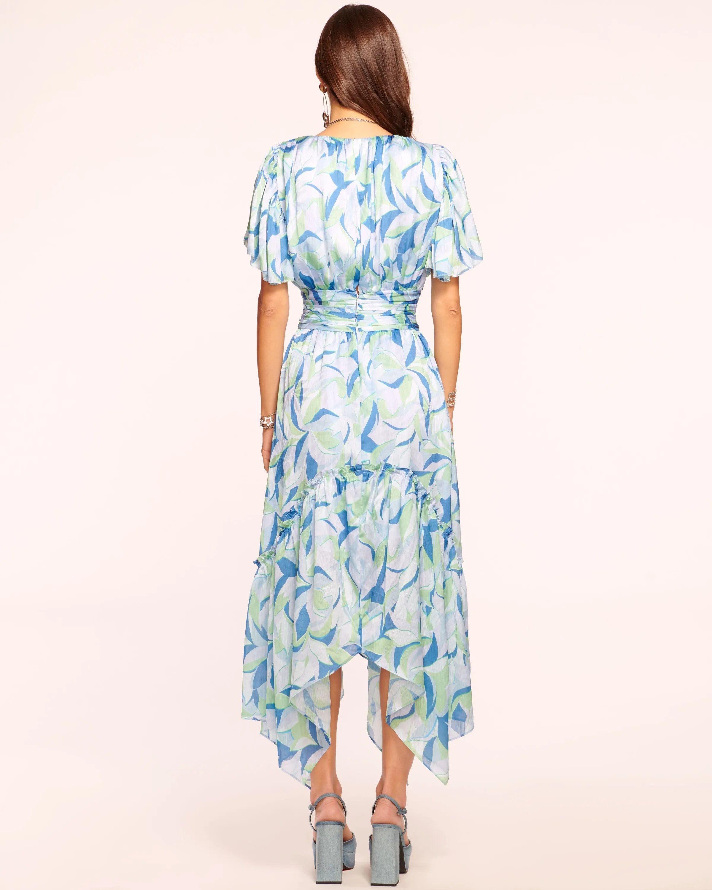 Amber Flutter Sleeve Midi Dress