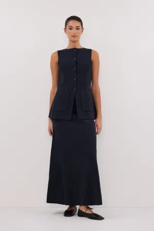 AVA INK LONGLINE KNIT VEST 