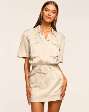Avery Belted Short Sleeve Mini Dress