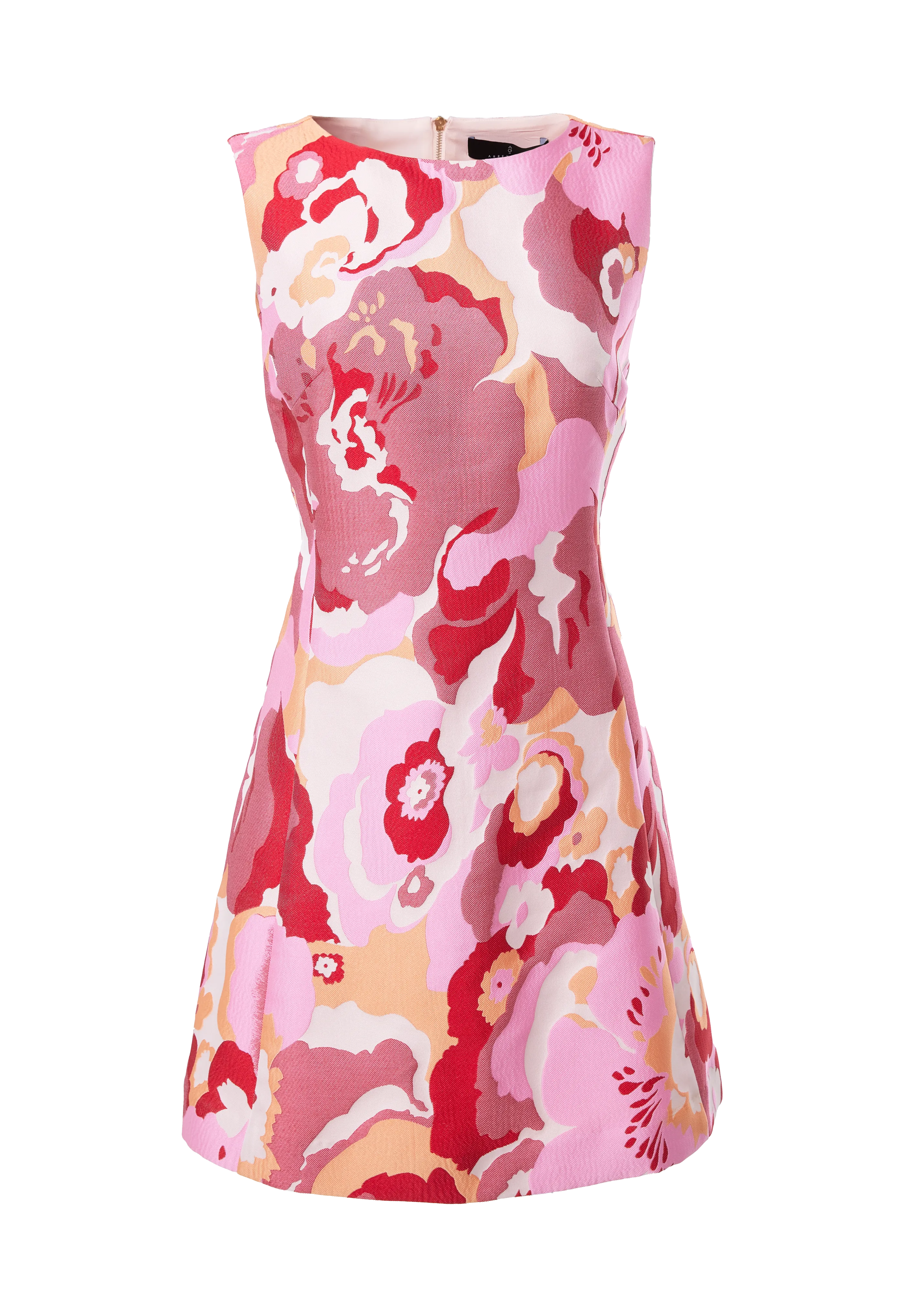 Avery Dress Pink Retro Jacquard