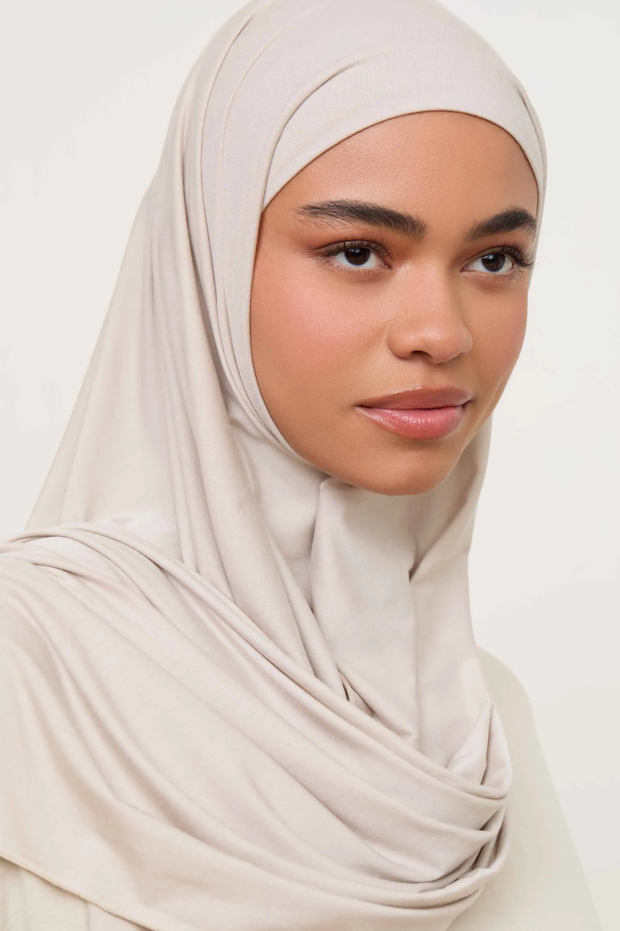 Bamboo Jersey Hijab - Cloud