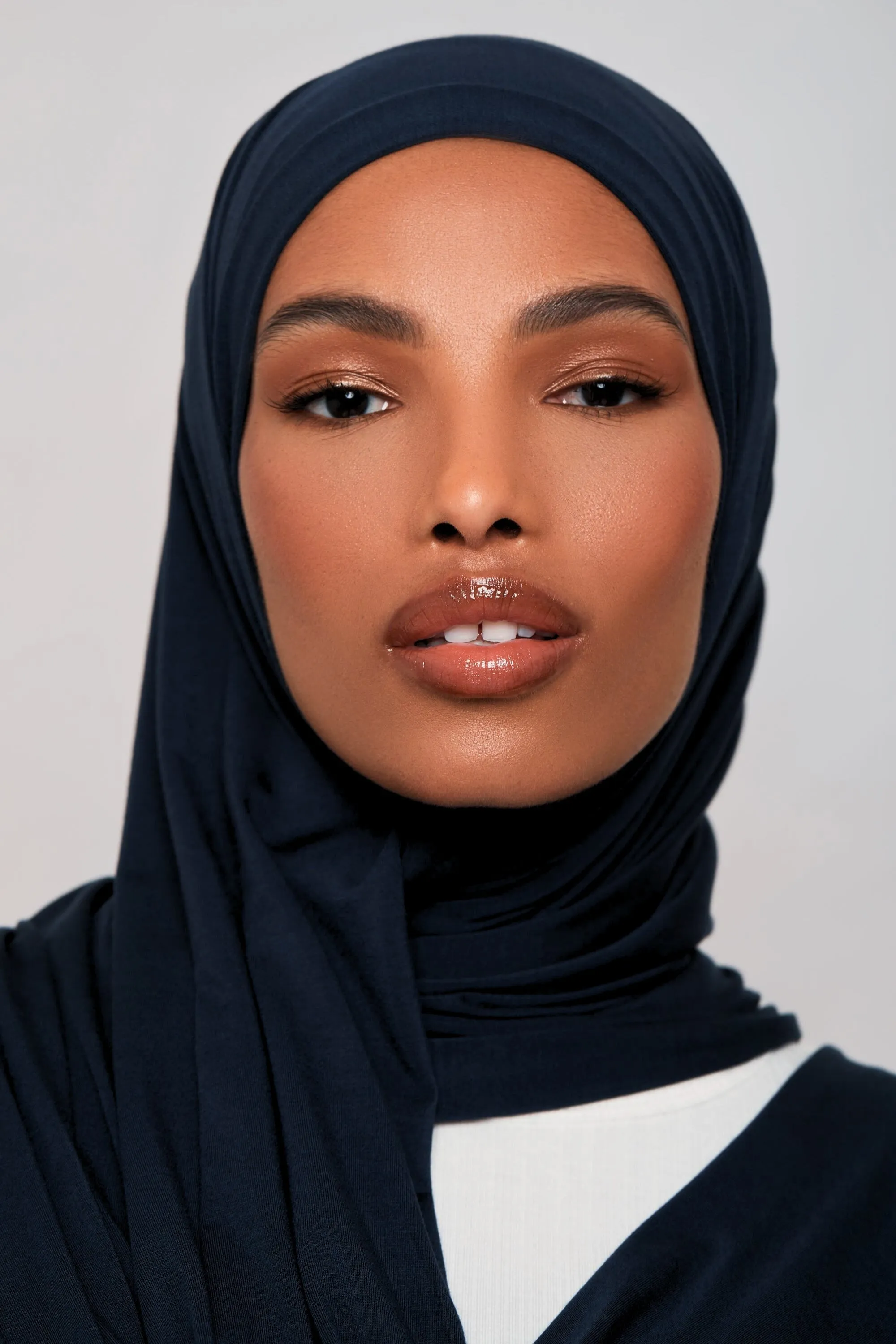 Bamboo Jersey Hijab - Navy