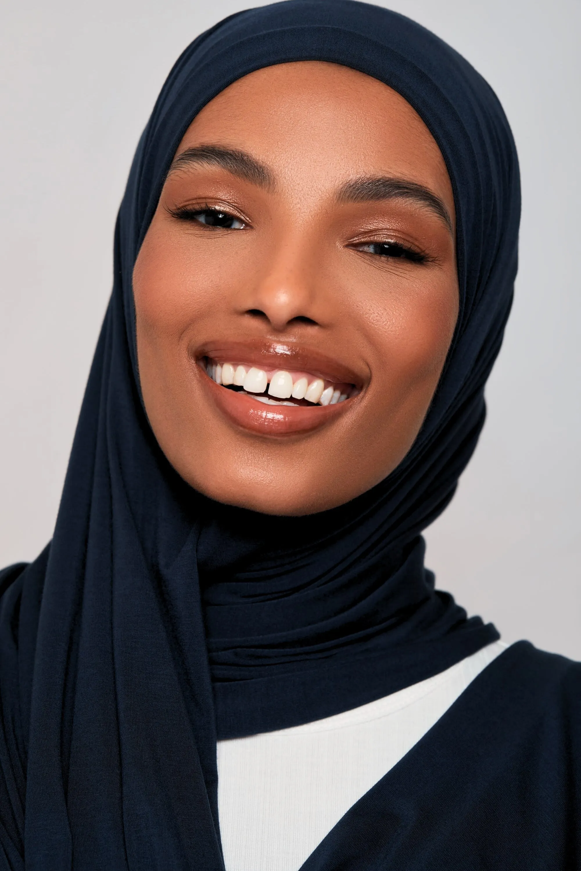 Bamboo Jersey Hijab - Navy