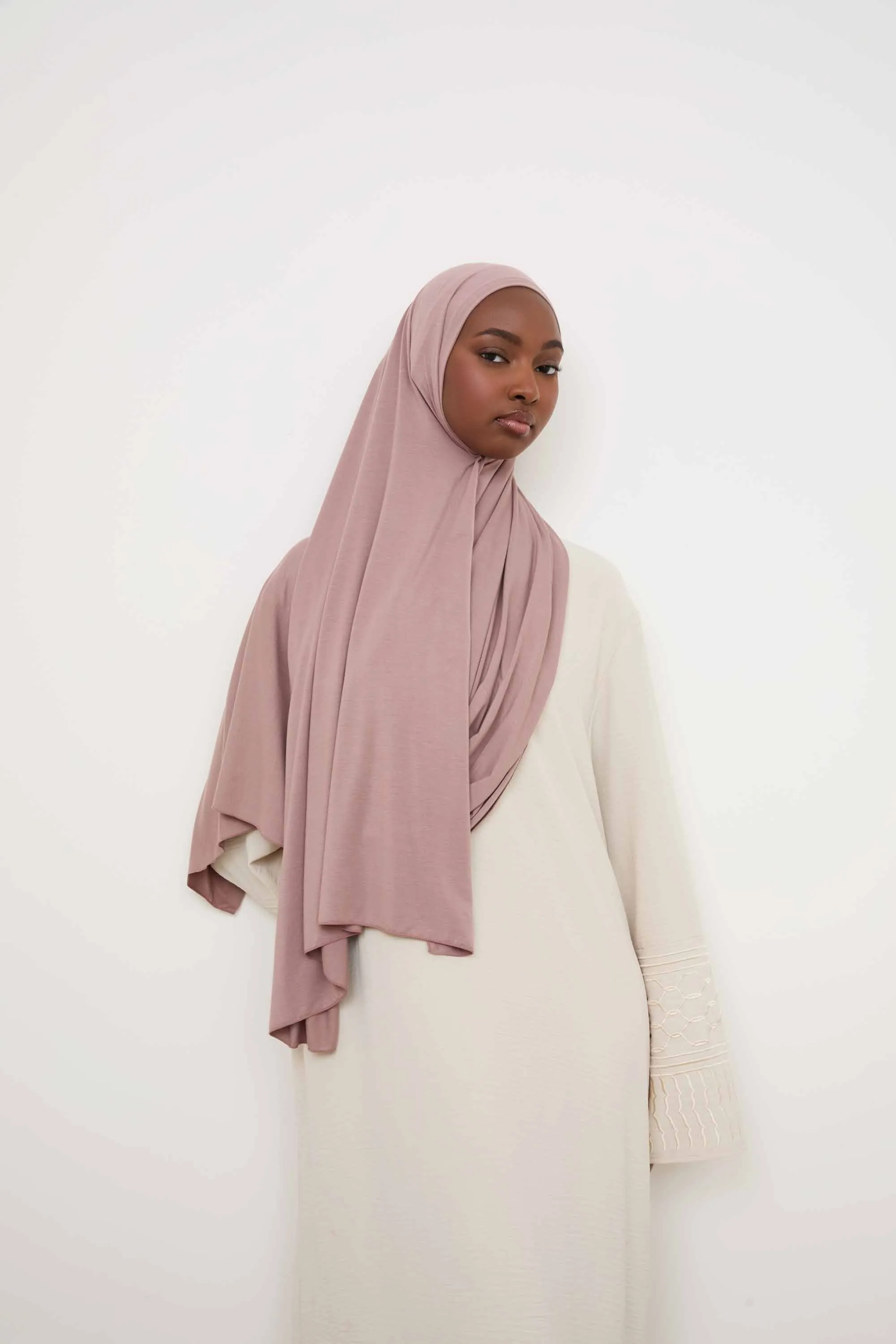 Bamboo Jersey Hijab - Truffle