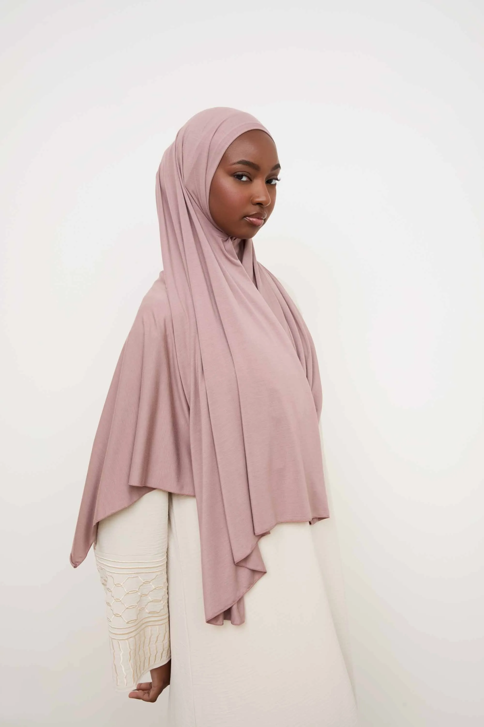 Bamboo Jersey Hijab - Truffle