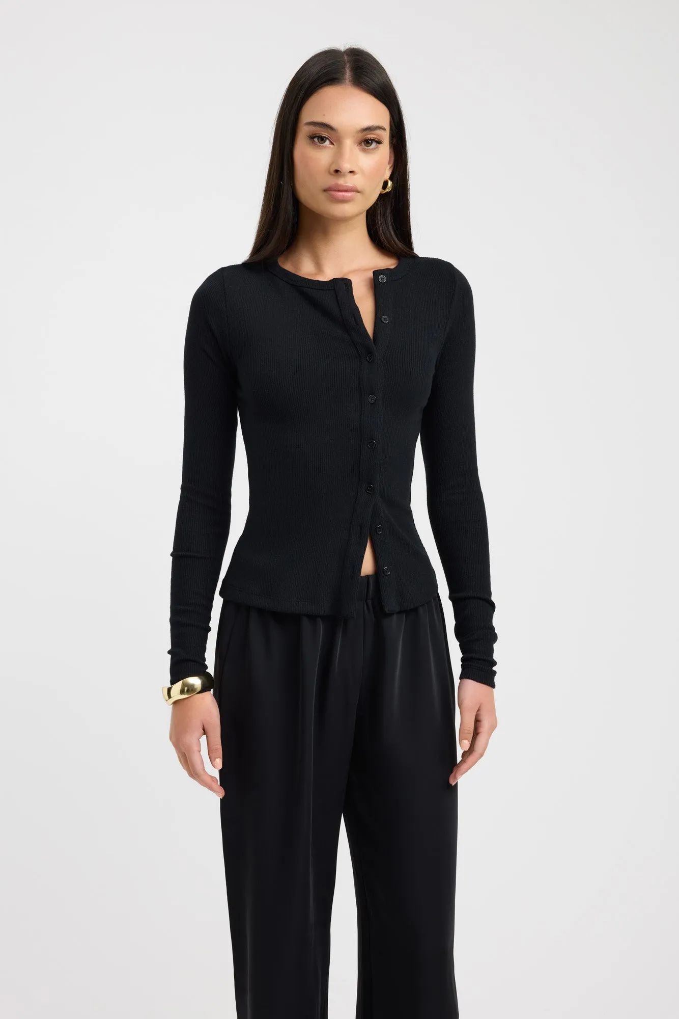 Bec Button Long Sleeve Top