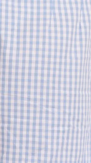 Belle Tie Front Shirt - Blue Check