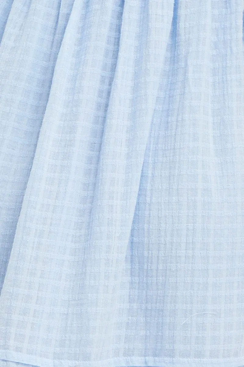 Blue Dress Short Sleeve Mini