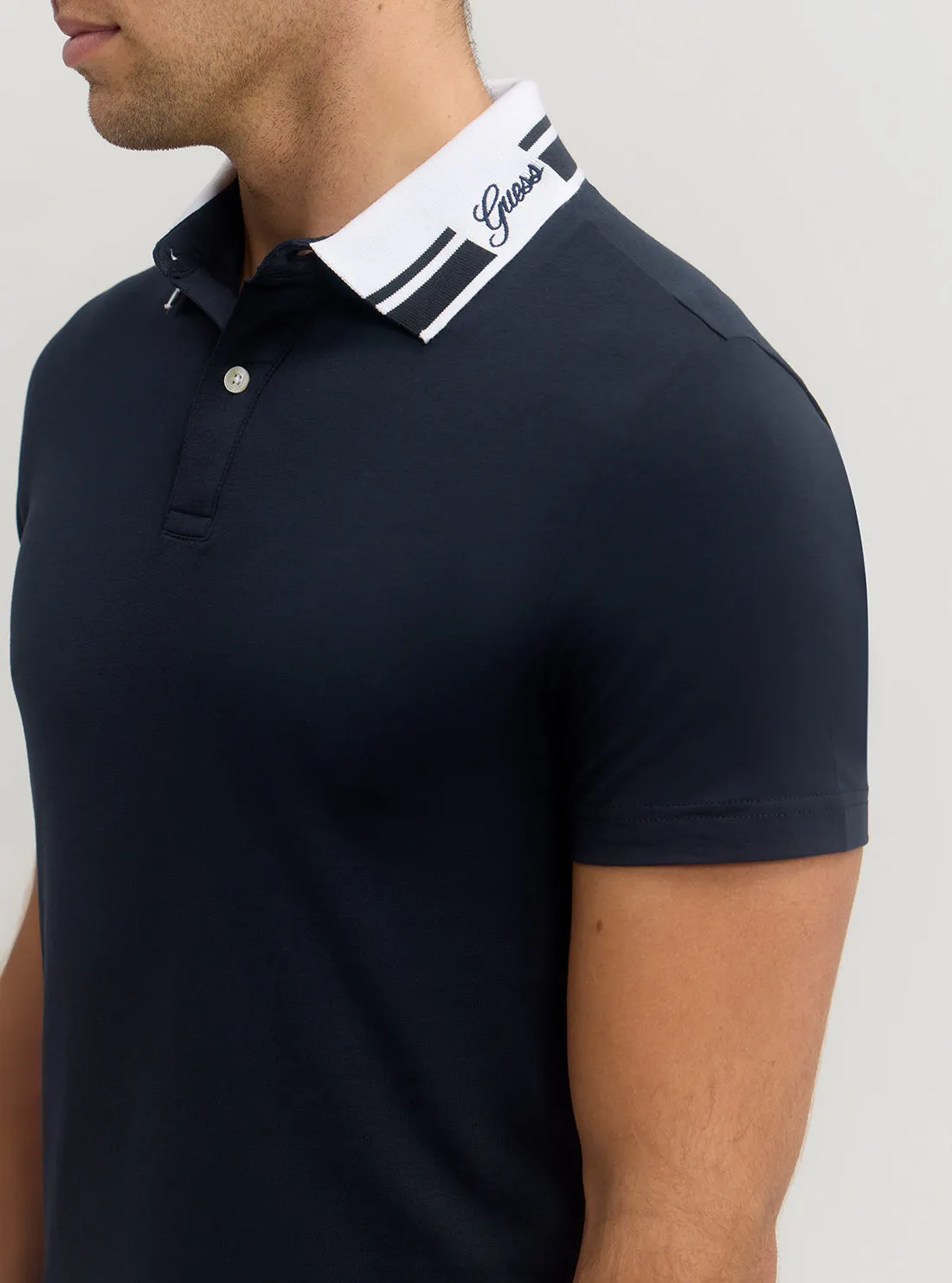 Blue Nolan Short Sleeve Polo T-Shirt