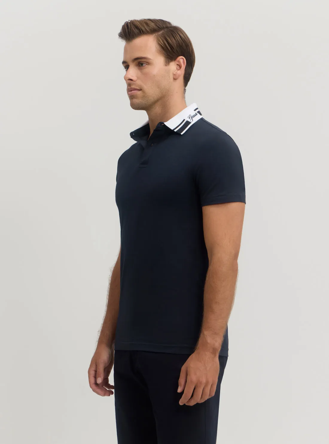 Blue Nolan Short Sleeve Polo T-Shirt