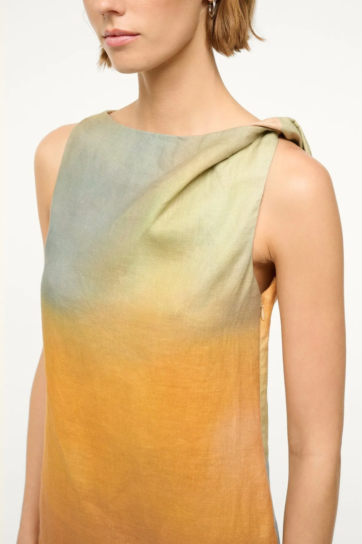 BOA LINEN DRESS | PASTEL CLOUDS