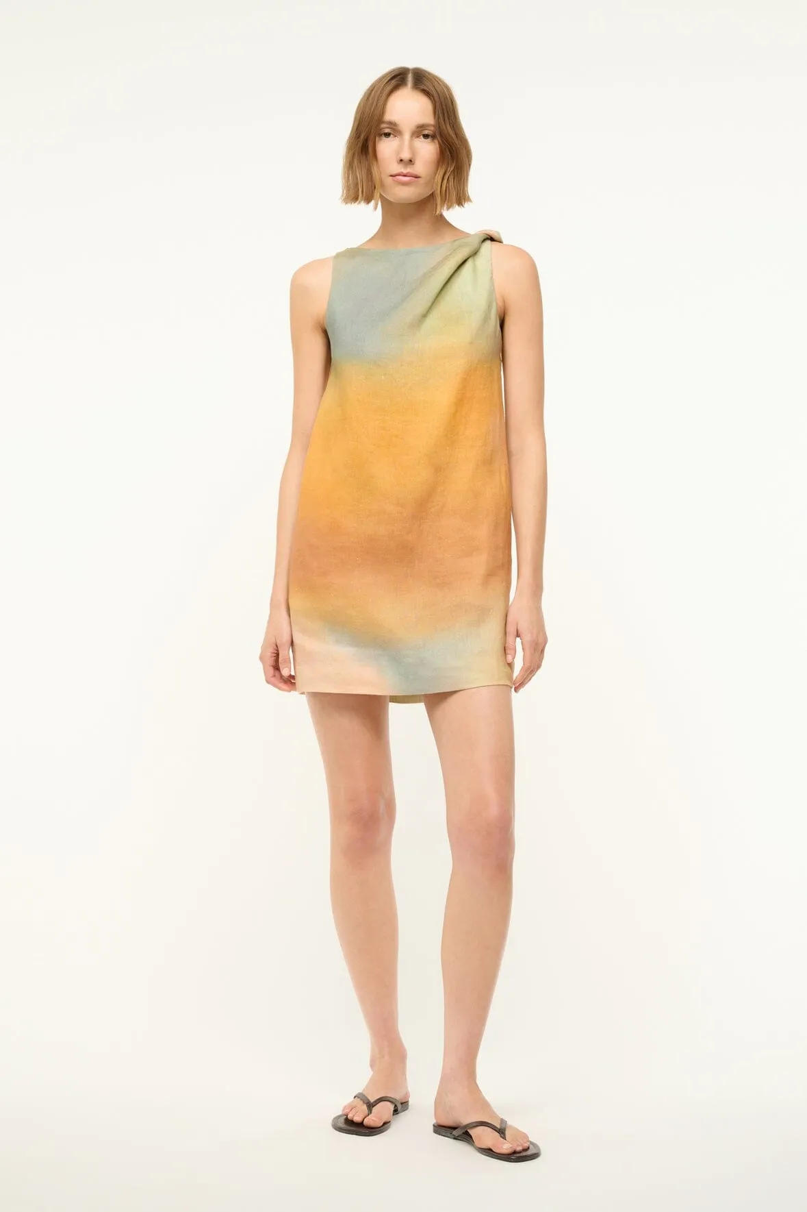 BOA LINEN DRESS | PASTEL CLOUDS