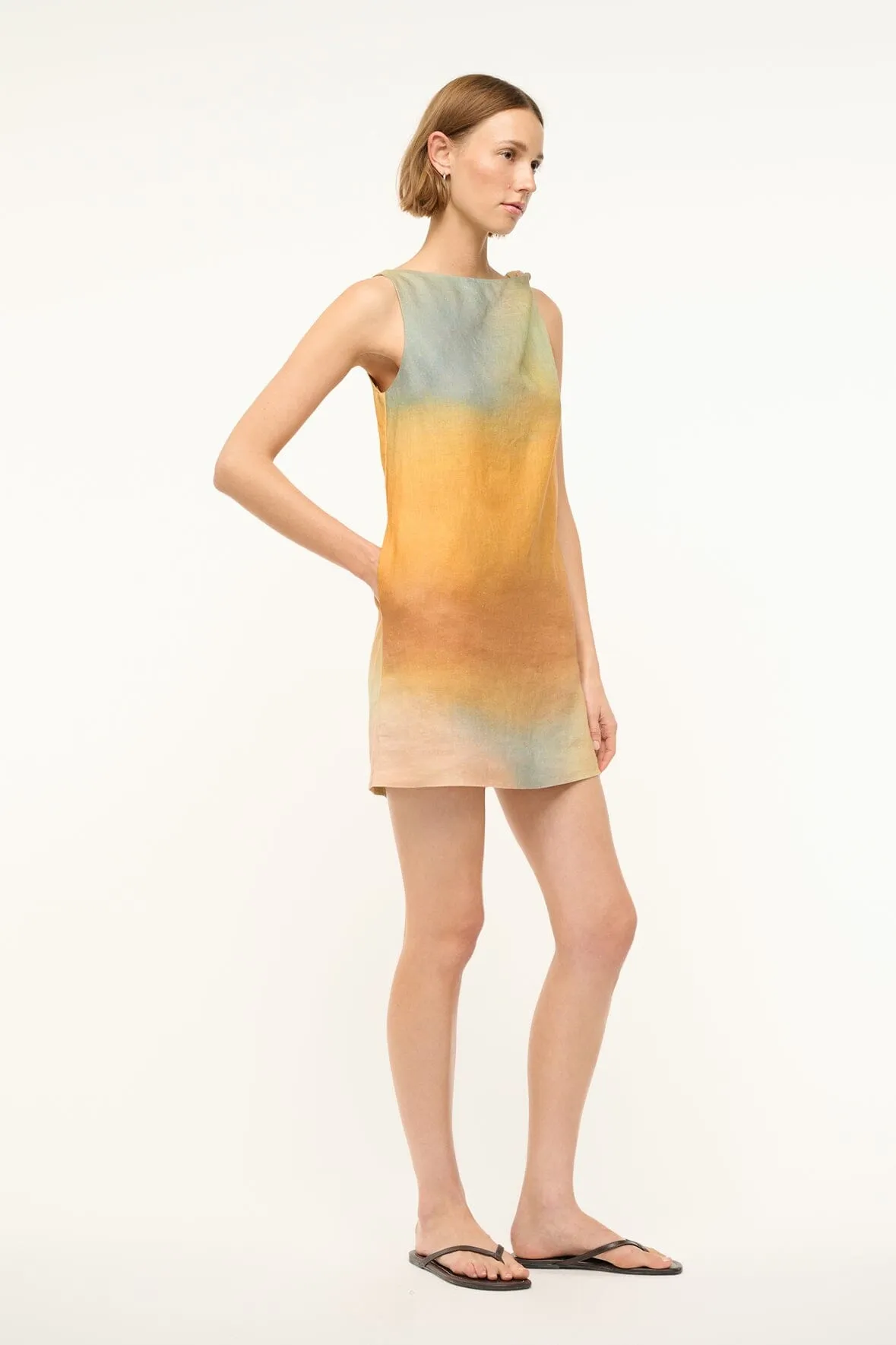 BOA LINEN DRESS | PASTEL CLOUDS
