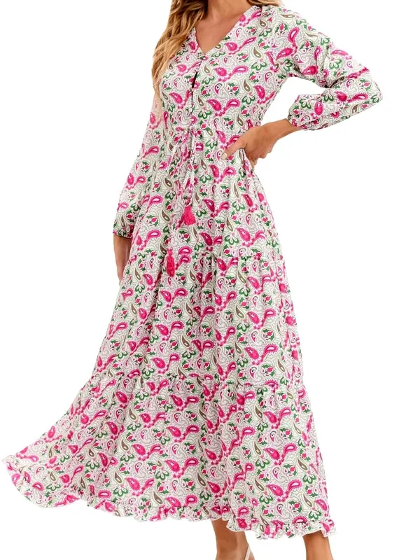 Bohemia Elegant Long Sleeve Maxi Dress
