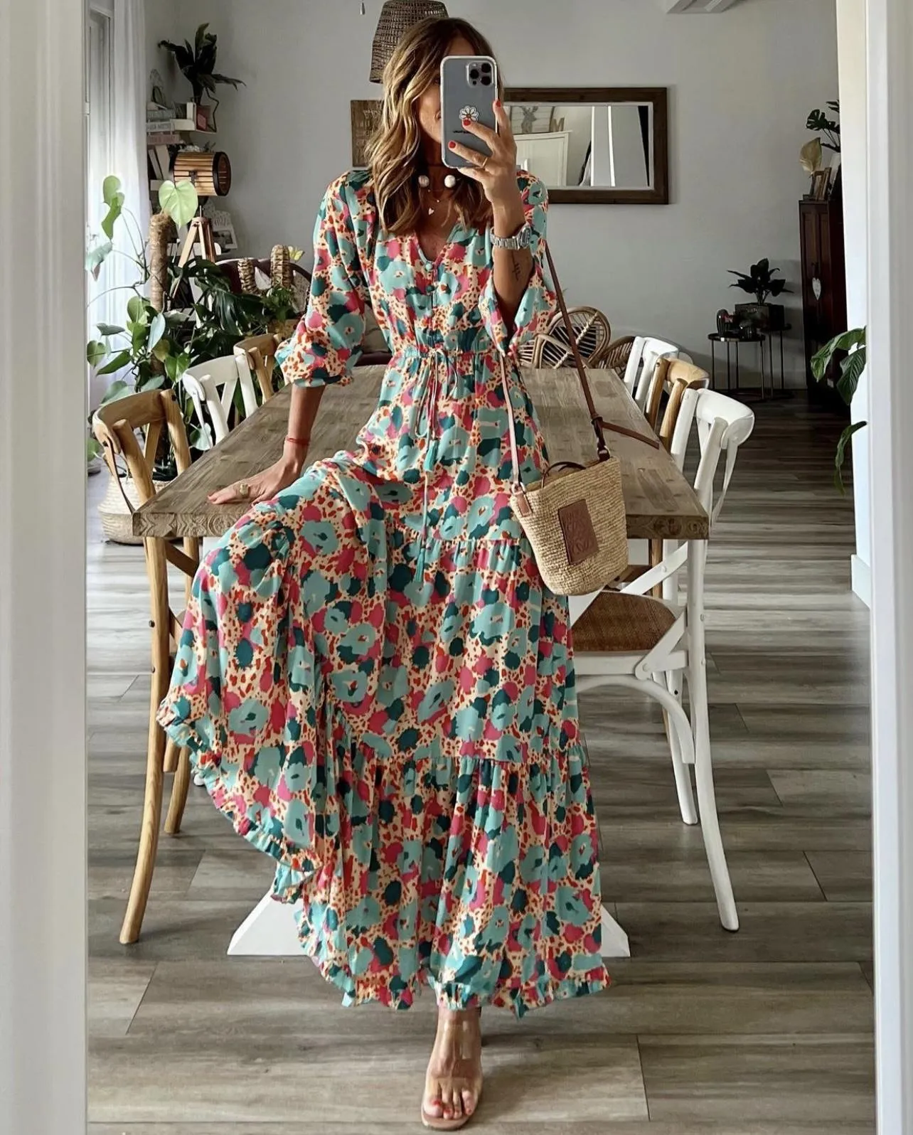 Bohemia Elegant Long Sleeve Maxi Dress