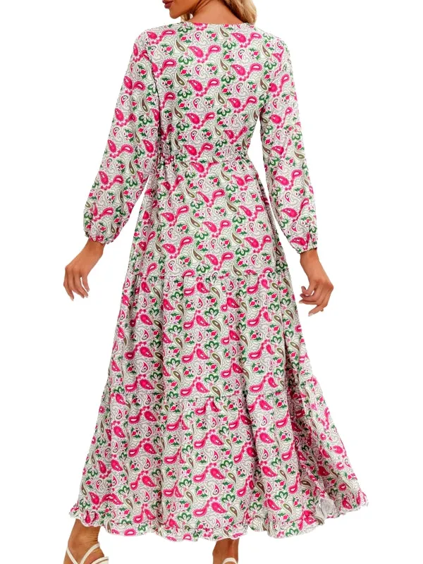 Bohemia Elegant Long Sleeve Maxi Dress
