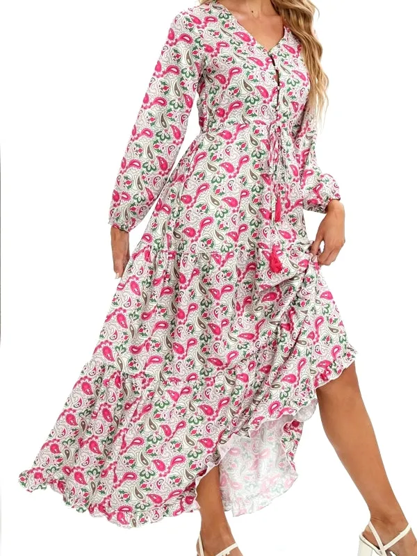 Bohemia Elegant Long Sleeve Maxi Dress