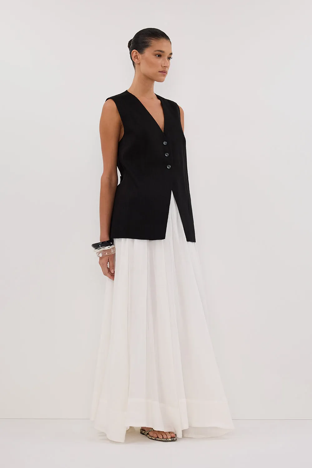 BRAX BLACK LONGLINE VEST