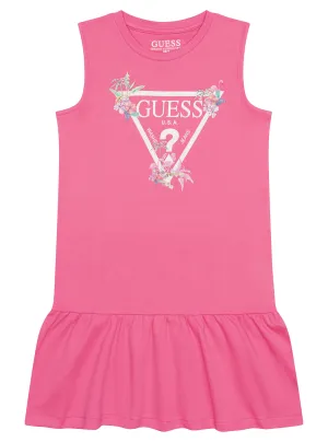 Bright Pink Sleeveless Dress (2-7)
