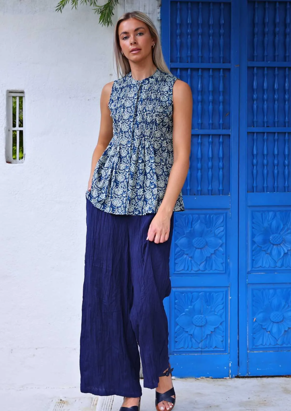 Camille Top Indigo