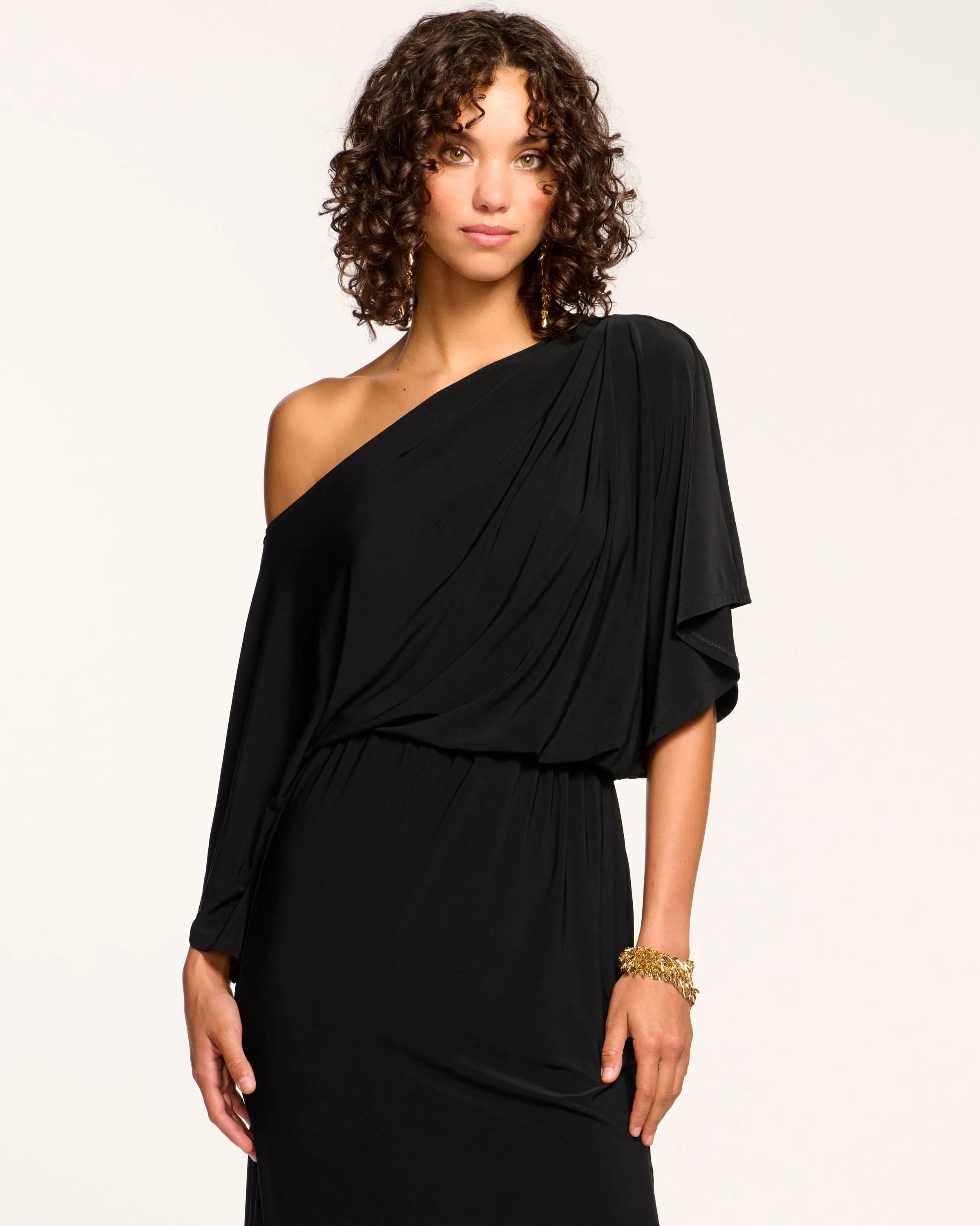 Carlina Off-The-Shoulder Jersey Midi Dress