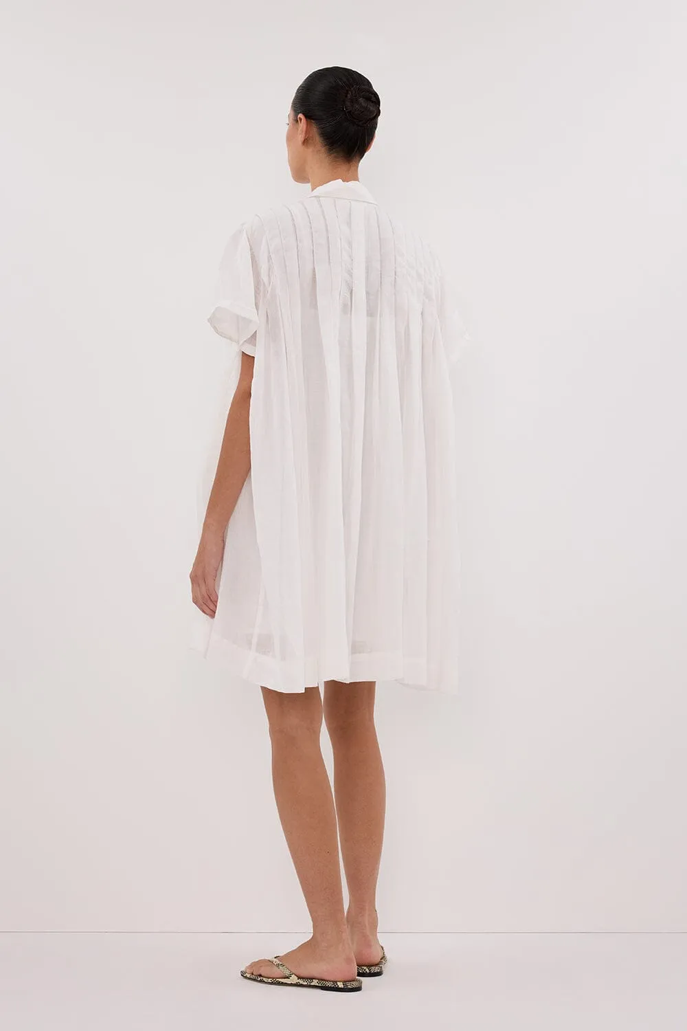 CARMEL WHITE RAMIE MINI DRESS