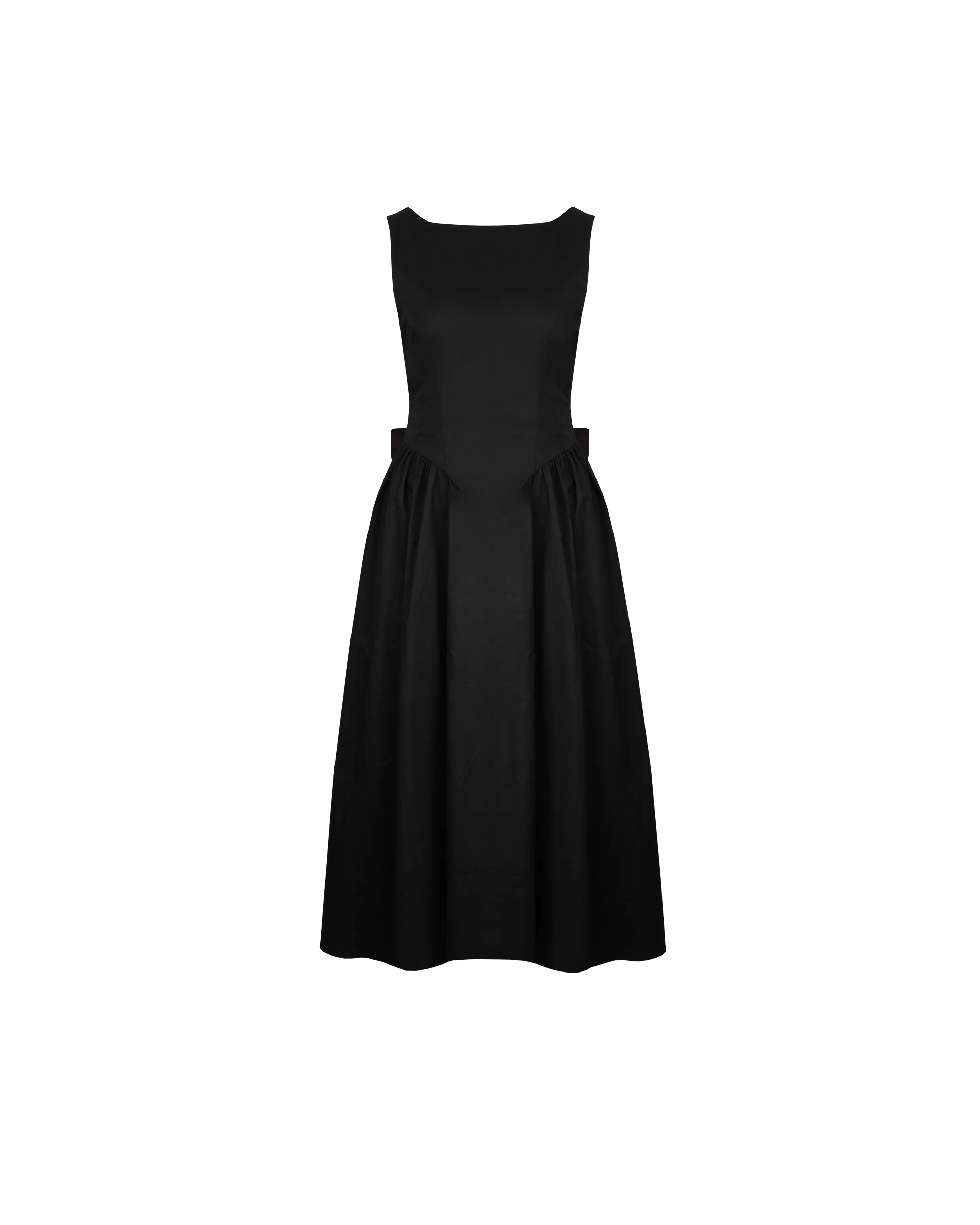 CARMELA BOW DRESS BLACK
