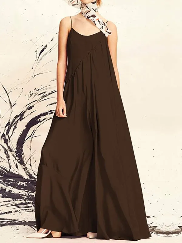 Casual Sleeveless Solid Summer Long Women Maxi Dress
