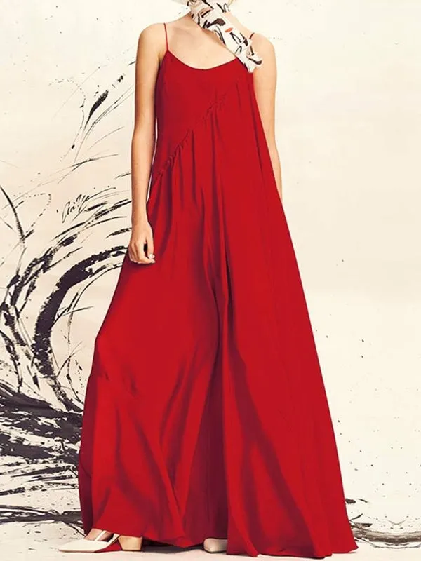 Casual Sleeveless Solid Summer Long Women Maxi Dress