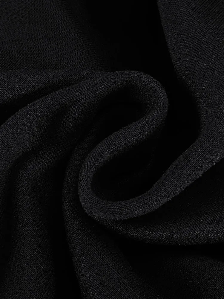 Casual Women Solid Color Long Sleeve Split Hem Pocket Hoodie Dress