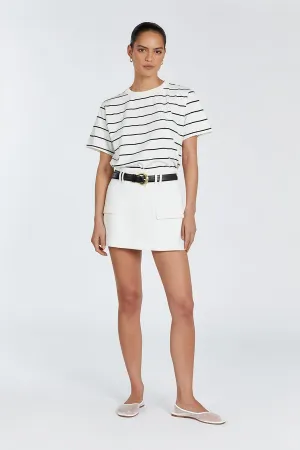 CHARLOTTE OFF WHITE STRIPE TEE