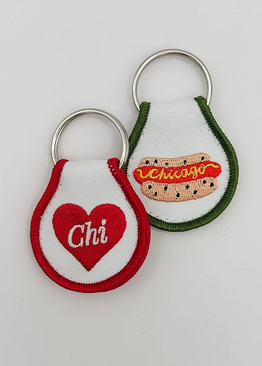 Chicago Dog Patch Keychain