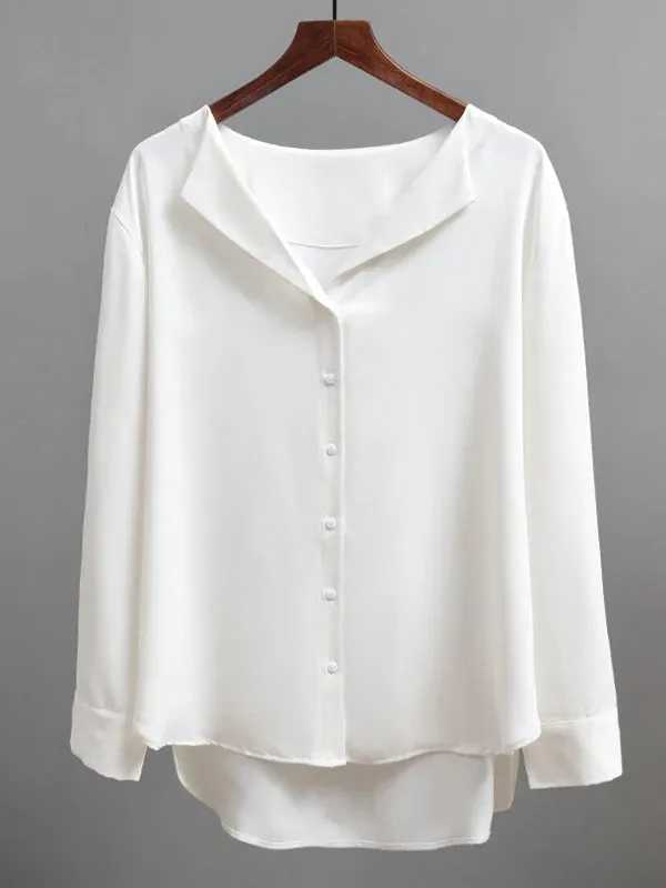 Chiffon Blouses Women Long Sleeve Casual Shirt