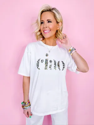 CIAO LEOPARD T-SHIRT - WHITE