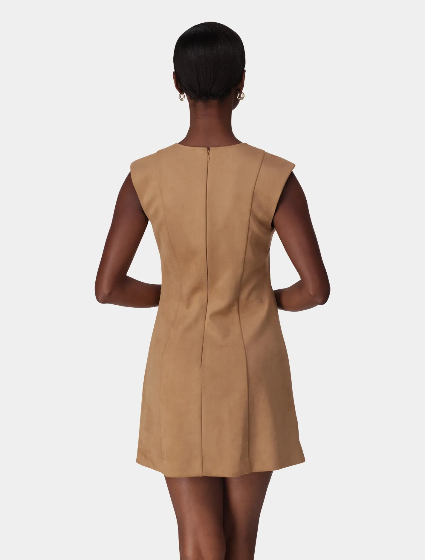 Clover Snaffle Detail Mini Dress Suede
