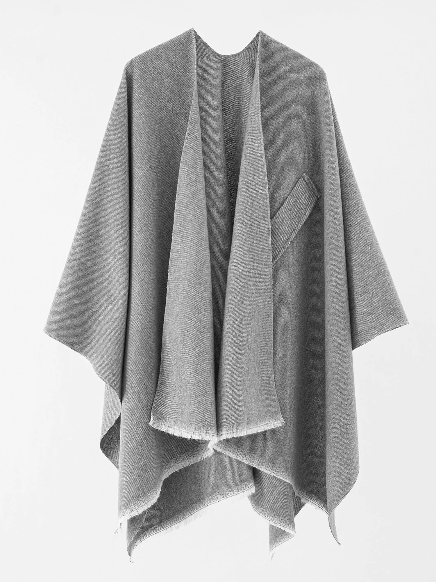 Colorblock Casual Irregular Shawl Wrap Cape