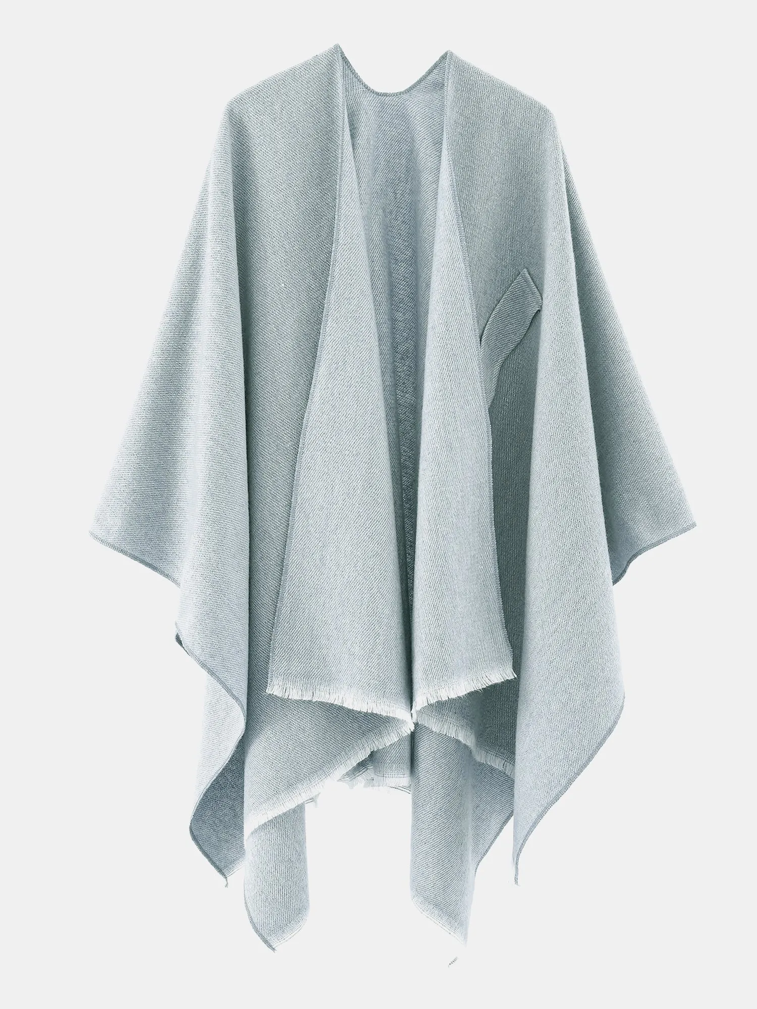 Colorblock Casual Irregular Shawl Wrap Cape