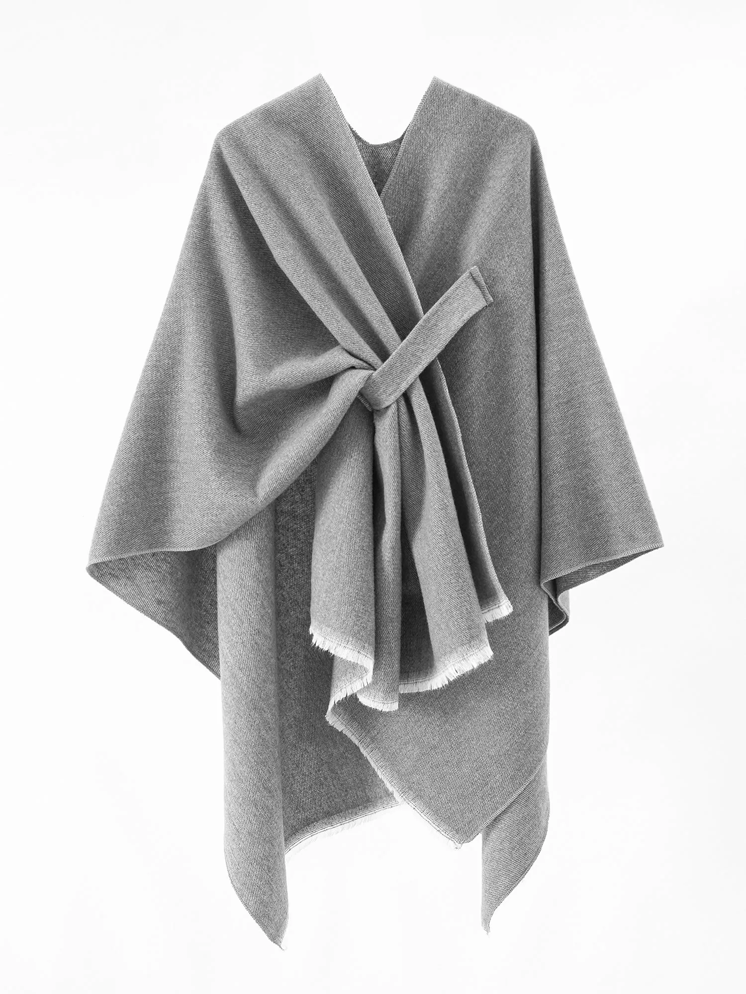 Colorblock Casual Irregular Shawl Wrap Cape