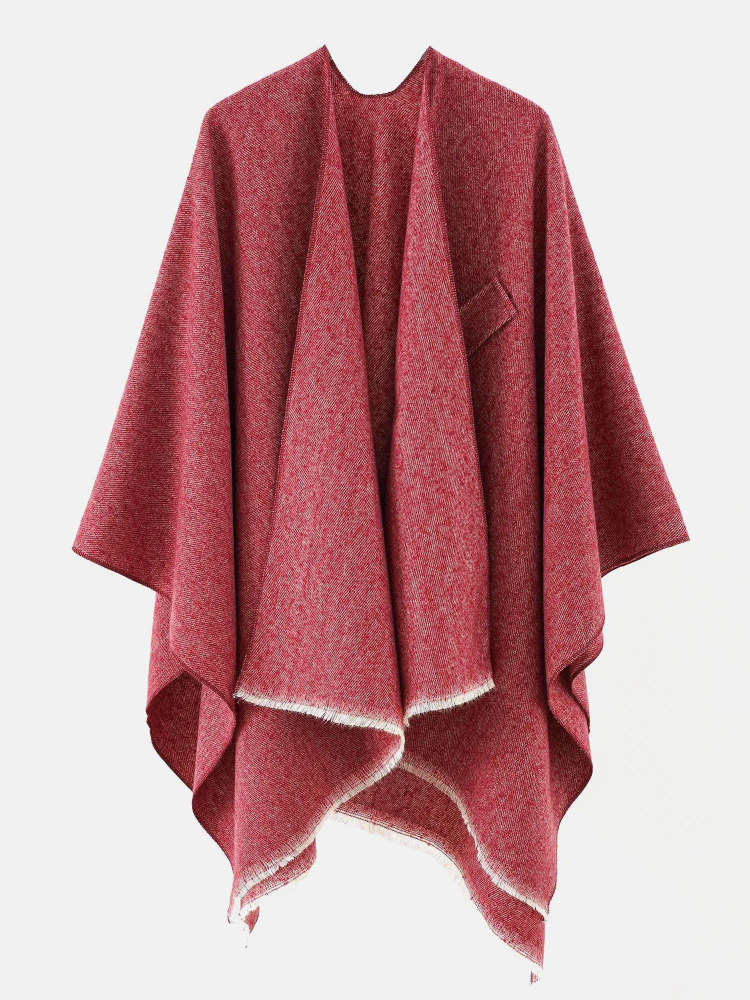 Colorblock Casual Irregular Shawl Wrap Cape