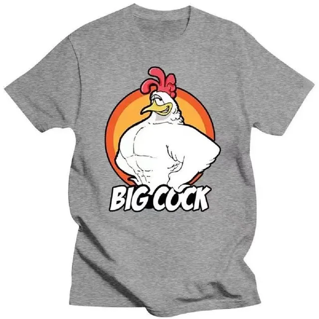 Cotton Tees Round Collar Big Cock T Shirts